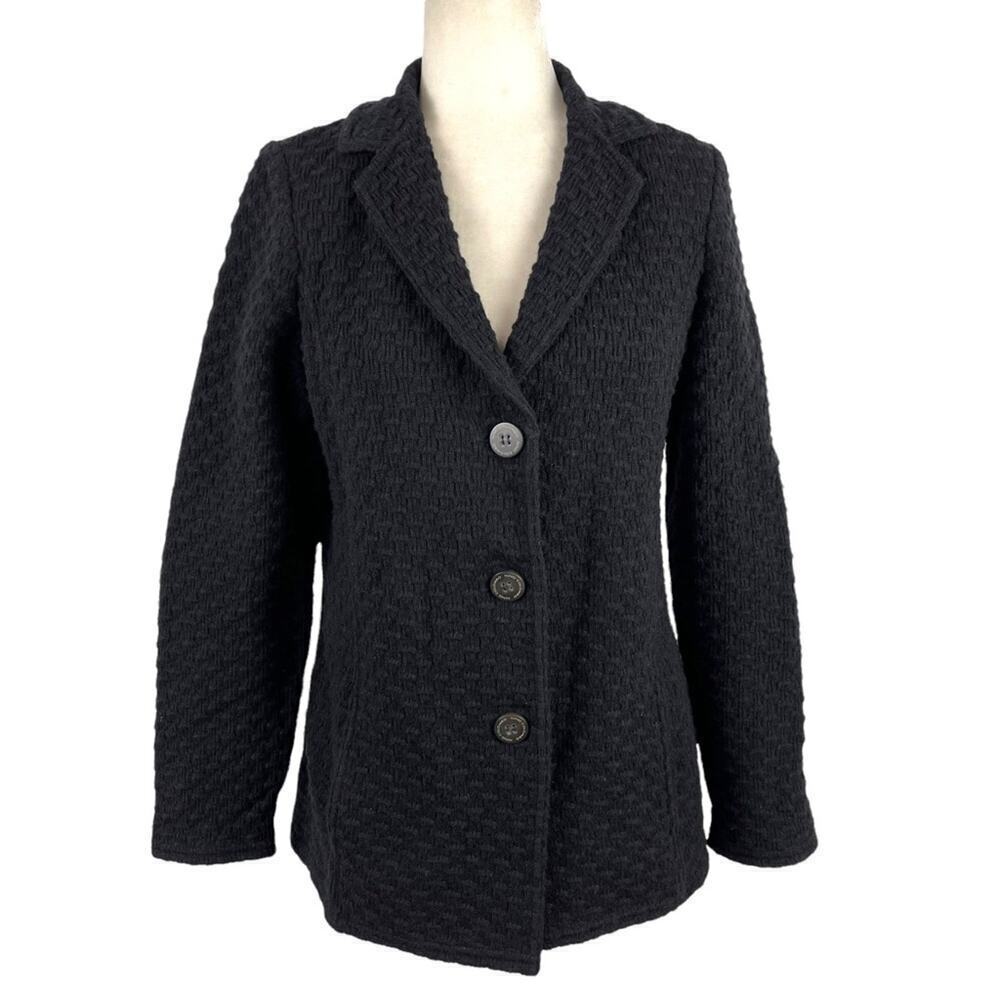 Nino Colombo Women's Size 40 Knit Wool Back Blazer Jacket Made in Italy